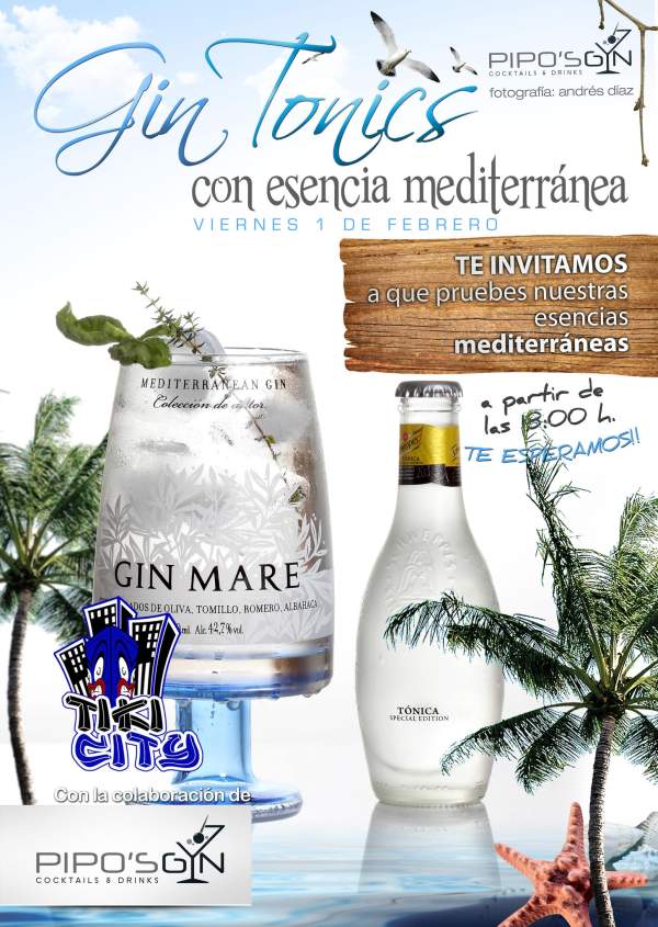 Gin Tonic con esencia mediterránea en Tiki City